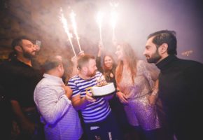 Couples celebrate birthday in Belgrade premium night club